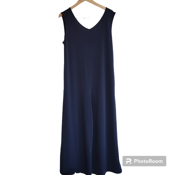 LuLaRoe Pants - NWOT Jumpsuit Lularoe Natalie Women's Navy Wide Legged Sleeveless With Pockets